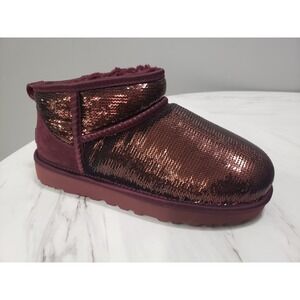 NEW NO BOX UGG Women's Size 6 CLASSIC ULTRA MINI MIRROR‎ BALL 1151616 Wild Grape